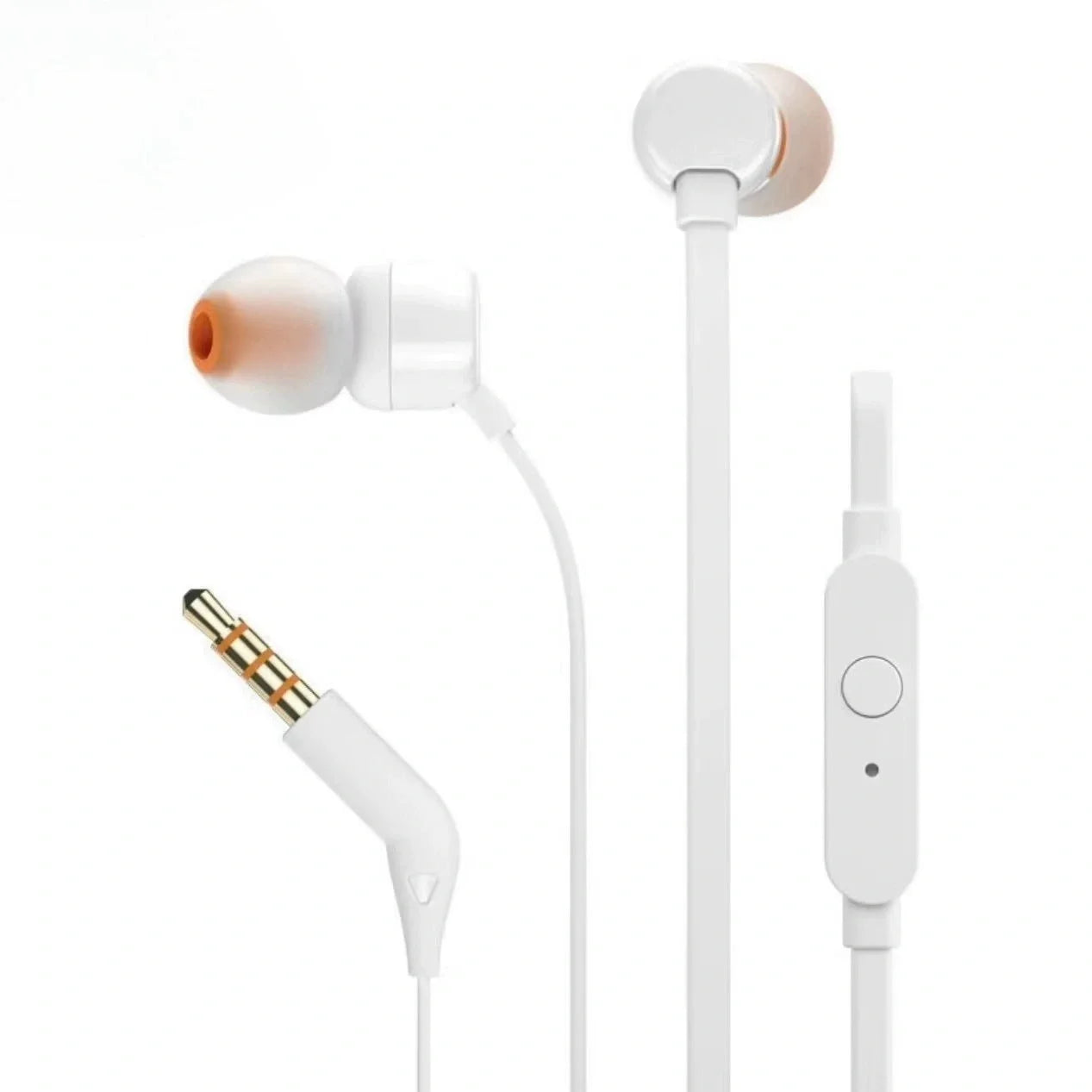 JBL TUNE 110 Officially Authorized Wired In-ear Headphones Built-in Microphone 3.5mm Interface Silicone Ear Cap for Sports Call