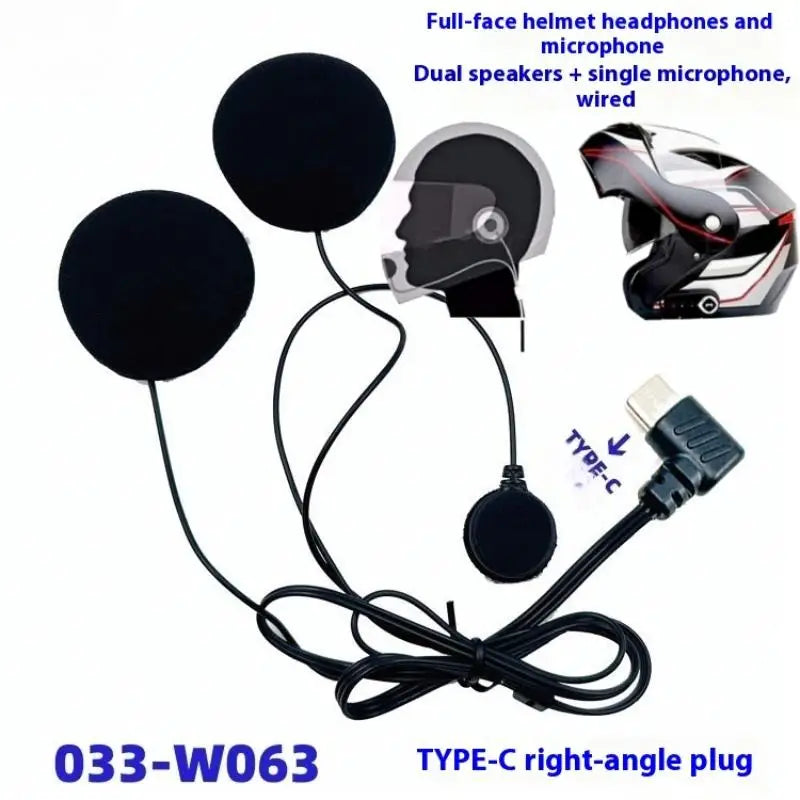 1Pcs Type-C Plug HD Noise Reduction Soft Mic For E1/X1 Bluetooth Motorcycle Full Face Helmet Headset